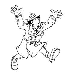 Dessin à colorier: Inspecteur Gadget (Personnages de dessins animés) #38914 - Coloriages à Imprimer Gratuits