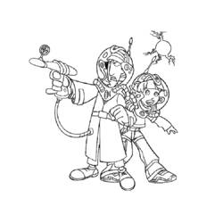 Dessin à colorier: Inspecteur Gadget (Personnages de dessins animés) #38918 - Coloriages à Imprimer Gratuits