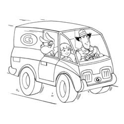 Dessin à colorier: Inspecteur Gadget (Personnages de dessins animés) #38940 - Coloriages à Imprimer Gratuits