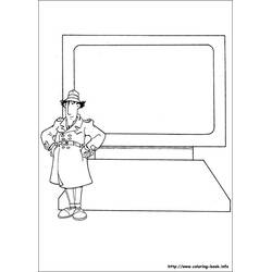 Dessin à colorier: Inspecteur Gadget (Personnages de dessins animés) #38953 - Coloriages à Imprimer Gratuits