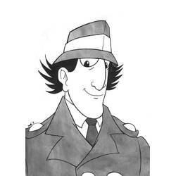 Dessin à colorier: Inspecteur Gadget (Personnages de dessins animés) #39003 - Coloriages à Imprimer Gratuits