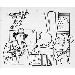 Dessin à colorier: Inspecteur Gadget (Personnages de dessins animés) #39025 - Coloriages à Imprimer Gratuits