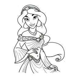 Dessin à colorier: Jasmine (Personnages de dessins animés) #178610 - Coloriages à Imprimer Gratuits