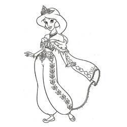 Dessin à colorier: Jasmine (Personnages de dessins animés) #178611 - Coloriages à Imprimer Gratuits