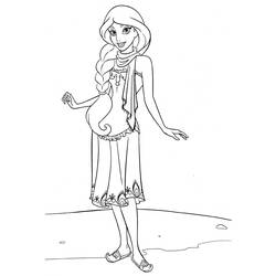 Dessin à colorier: Jasmine (Personnages de dessins animés) #178612 - Coloriages à Imprimer Gratuits
