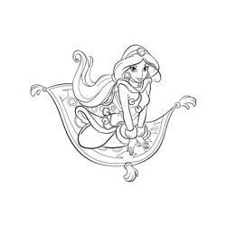 Dessin à colorier: Jasmine (Personnages de dessins animés) #178614 - Coloriages à Imprimer Gratuits