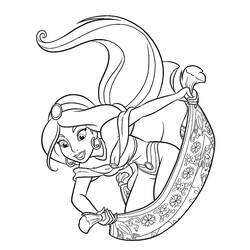 Dessin à colorier: Jasmine (Personnages de dessins animés) #178615 - Coloriages à Imprimer Gratuits