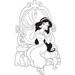 Dessin à colorier: Jasmine (Personnages de dessins animés) #178618 - Coloriages à Imprimer Gratuits