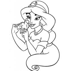 Dessin à colorier: Jasmine (Personnages de dessins animés) #178622 - Coloriages à Imprimer Gratuits