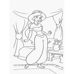 Dessin à colorier: Jasmine (Personnages de dessins animés) #178623 - Coloriages à Imprimer Gratuits