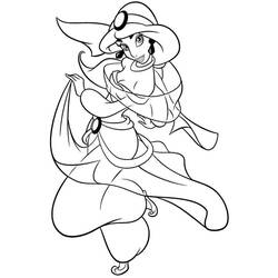 Dessin à colorier: Jasmine (Personnages de dessins animés) #178624 - Coloriages à Imprimer Gratuits