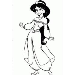 Dessin à colorier: Jasmine (Personnages de dessins animés) #178629 - Coloriages à Imprimer Gratuits