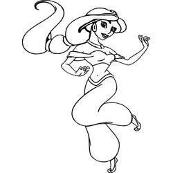 Dessin à colorier: Jasmine (Personnages de dessins animés) #178630 - Coloriages à Imprimer Gratuits