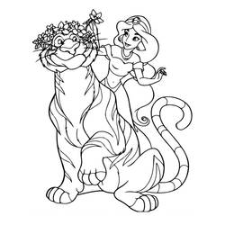 Dessin à colorier: Jasmine (Personnages de dessins animés) #178633 - Coloriages à Imprimer Gratuits