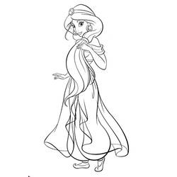 Dessin à colorier: Jasmine (Personnages de dessins animés) #178635 - Coloriages à Imprimer Gratuits