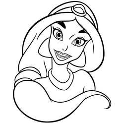 Dessin à colorier: Jasmine (Personnages de dessins animés) #178639 - Coloriages à Imprimer Gratuits