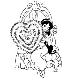 Dessin à colorier: Jasmine (Personnages de dessins animés) #178643 - Coloriages à Imprimer Gratuits