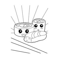 Dessin à colorier: Kawaii (Personnages de dessins animés) #178109 - Coloriages à Imprimer Gratuits