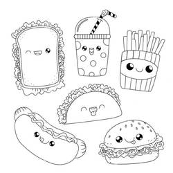 Dessin à colorier: Kawaii (Personnages de dessins animés) #178112 - Coloriages à Imprimer Gratuits