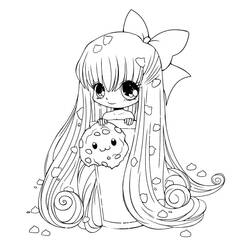 Dessin à colorier: Kawaii (Personnages de dessins animés) #178119 - Coloriages à Imprimer Gratuits