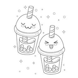 Dessin à colorier: Kawaii (Personnages de dessins animés) #178125 - Coloriages à Imprimer Gratuits