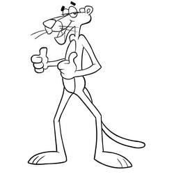 Dessin à colorier: La Panthère Rose (Personnages de dessins animés) #203285 - Coloriages à Imprimer Gratuits