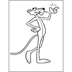 Dessin à colorier: La Panthère Rose (Personnages de dessins animés) #203286 - Coloriages à Imprimer Gratuits