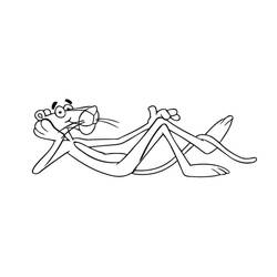 Dessin à colorier: La Panthère Rose (Personnages de dessins animés) #203288 - Coloriages à Imprimer Gratuits