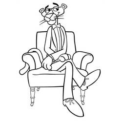 Dessin à colorier: La Panthère Rose (Personnages de dessins animés) #203290 - Coloriages à Imprimer Gratuits