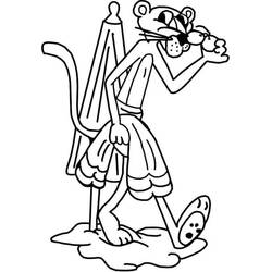 Dessin à colorier: La Panthère Rose (Personnages de dessins animés) #203293 - Coloriages à Imprimer Gratuits