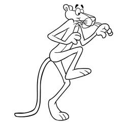 Dessin à colorier: La Panthère Rose (Personnages de dessins animés) #203296 - Coloriages à Imprimer Gratuits