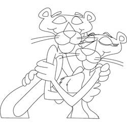 Dessin à colorier: La Panthère Rose (Personnages de dessins animés) #203301 - Coloriages à Imprimer Gratuits