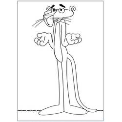 Dessin à colorier: La Panthère Rose (Personnages de dessins animés) #203302 - Coloriages à Imprimer Gratuits