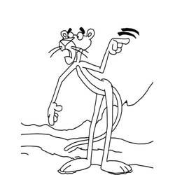 Dessin à colorier: La Panthère Rose (Personnages de dessins animés) #203303 - Coloriages à Imprimer Gratuits