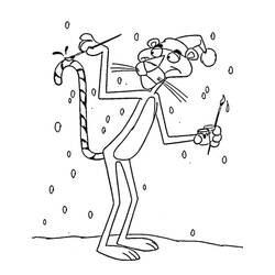 Dessin à colorier: La Panthère Rose (Personnages de dessins animés) #203305 - Coloriages à Imprimer Gratuits