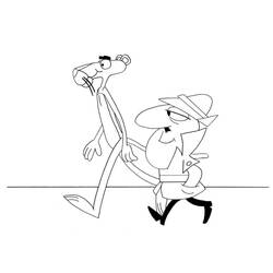Dessin à colorier: La Panthère Rose (Personnages de dessins animés) #203306 - Coloriages à Imprimer Gratuits