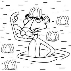 Dessin à colorier: La Panthère Rose (Personnages de dessins animés) #203309 - Coloriages à Imprimer Gratuits
