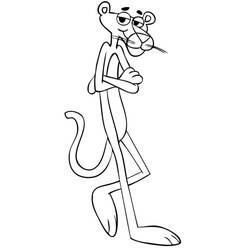 Dessin à colorier: La Panthère Rose (Personnages de dessins animés) #203311 - Coloriages à Imprimer Gratuits