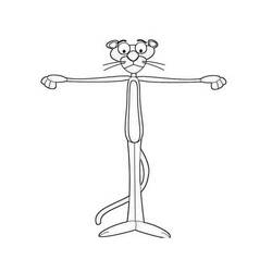 Dessin à colorier: La Panthère Rose (Personnages de dessins animés) #203313 - Coloriages à Imprimer Gratuits