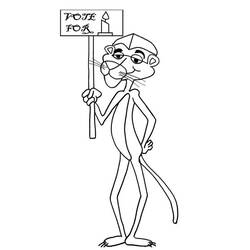 Dessin à colorier: La Panthère Rose (Personnages de dessins animés) #203315 - Coloriages à Imprimer Gratuits