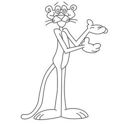 Dessin à colorier: La Panthère Rose (Personnages de dessins animés) #203316 - Coloriages à Imprimer Gratuits
