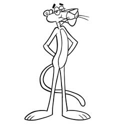 Dessin à colorier: La Panthère Rose (Personnages de dessins animés) #203321 - Coloriages à Imprimer Gratuits