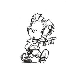 Dessin à colorier: Le Petit Spirou (Personnages de dessins animés) #182488 - Coloriages à Imprimer Gratuits