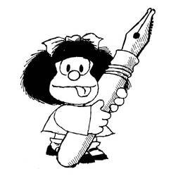 Dessin à colorier: Mafalda (Personnages de dessins animés) #213284 - Coloriages à Imprimer Gratuits