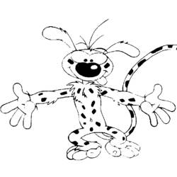 Dessin à colorier: Marsupilami (Personnages de dessins animés) #50085 - Coloriages à Imprimer Gratuits