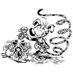 Dessin à colorier: Marsupilami (Personnages de dessins animés) #50087 - Coloriages à Imprimer Gratuits