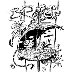 Dessin à colorier: Marsupilami (Personnages de dessins animés) #50088 - Coloriages à Imprimer Gratuits