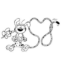 Dessin à colorier: Marsupilami (Personnages de dessins animés) #50098 - Coloriages à Imprimer Gratuits