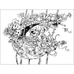 Dessin à colorier: Marsupilami (Personnages de dessins animés) #50100 - Coloriages à Imprimer Gratuits