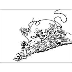 Dessin à colorier: Marsupilami (Personnages de dessins animés) #50158 - Coloriages à Imprimer Gratuits
